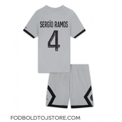 Paris Saint-Germain Sergio Ramos #4 Udebanesæt Børn 2022-23 Kortærmet (+ Korte bukser)
